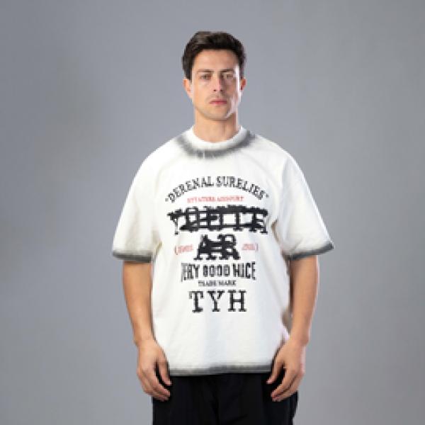 Oversized Printed & Washed T-Shirt